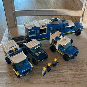 Lego City police vehicle lot